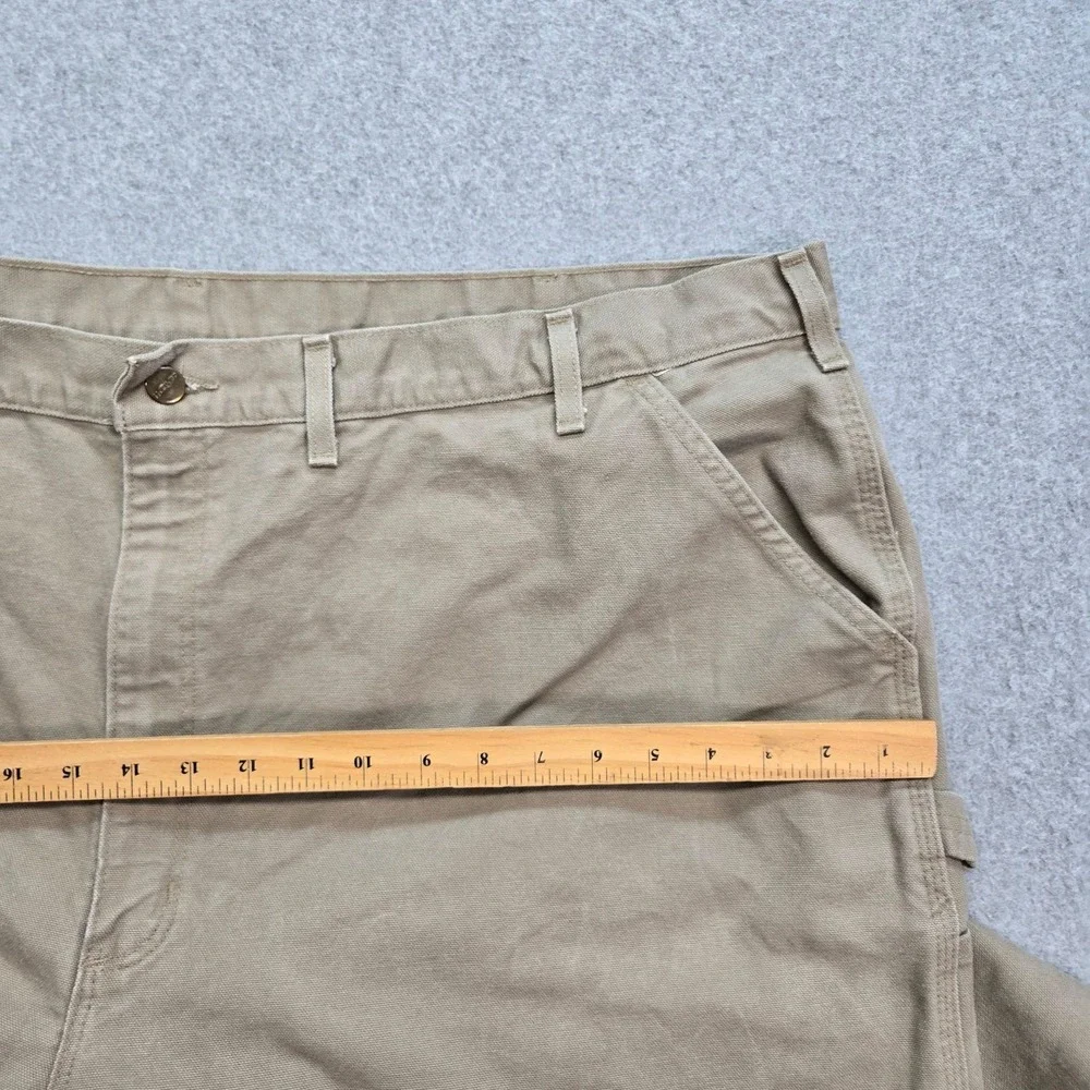 Carhartt Pants Mens 46x30 Beige Carpenter Canvas Relaxed Workwear Pockets